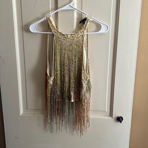 NASTY GAL BEADED/ SEQUIN TANK TOP